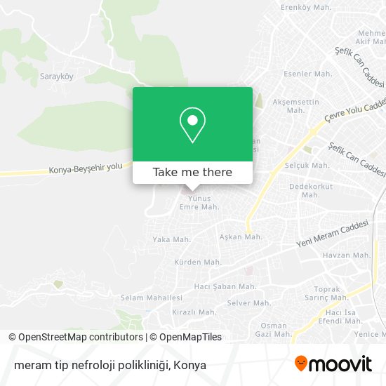 meram tip nefroloji polikliniği map