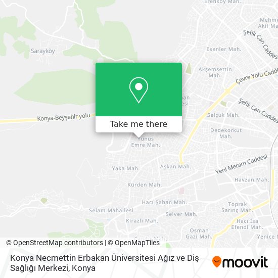 Konya Necmettin Erbakan Üniversitesi Ağız ve Diş Sağlığı Merkezi map