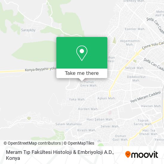 Meram Tıp Fakültesi Histoloji & Embriyoloji A.D. map