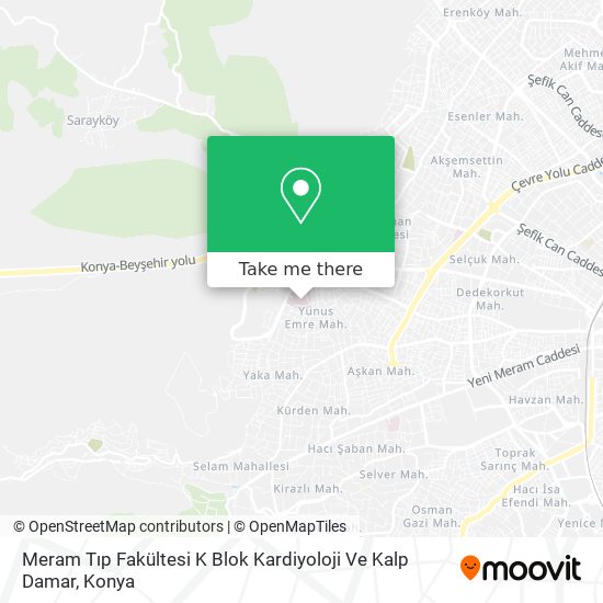 Meram Tıp Fakültesi K Blok Kardiyoloji Ve Kalp Damar map