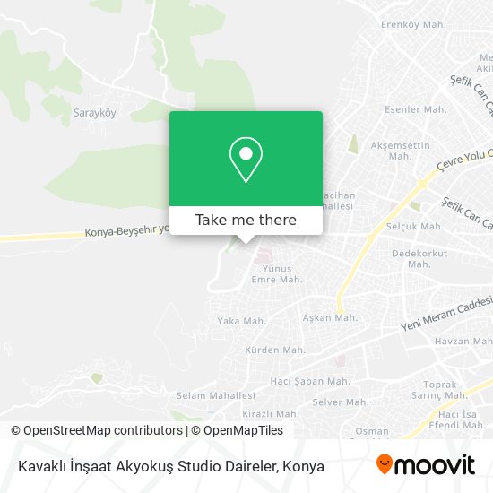 Kavaklı İnşaat Akyokuş Studio Daireler map