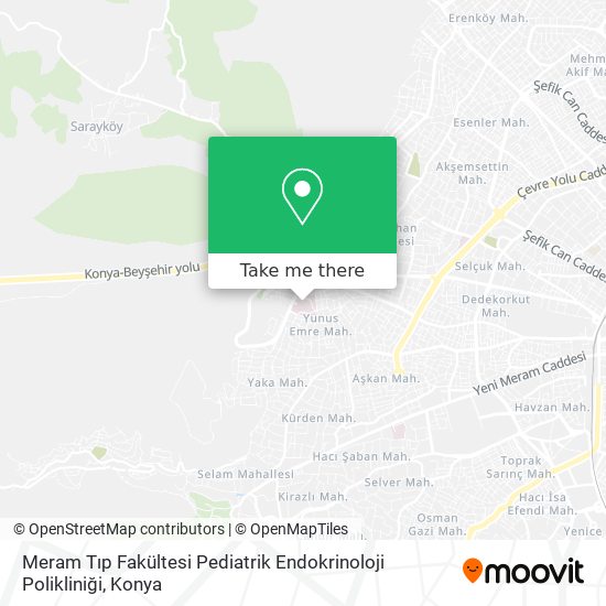 Meram Tıp Fakültesi Pediatrik Endokrinoloji Polikliniği map