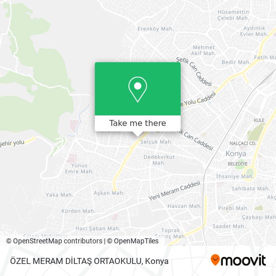 ÖZEL MERAM DİLTAŞ ORTAOKULU map