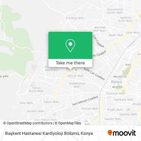 Başkent Hastanesi Kardiyoloji Bölümü map