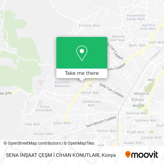 SENA İNŞAAT ÇEŞM İ CİHAN KONUTLARI map