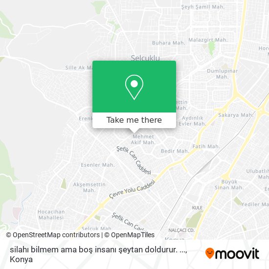 silahı bilmem ama boş insanı şeytan doldurur. ... map