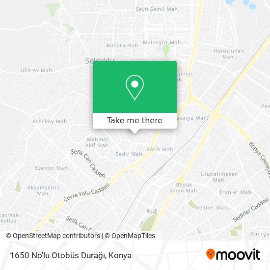 1650 No'lu Otobüs Durağı map