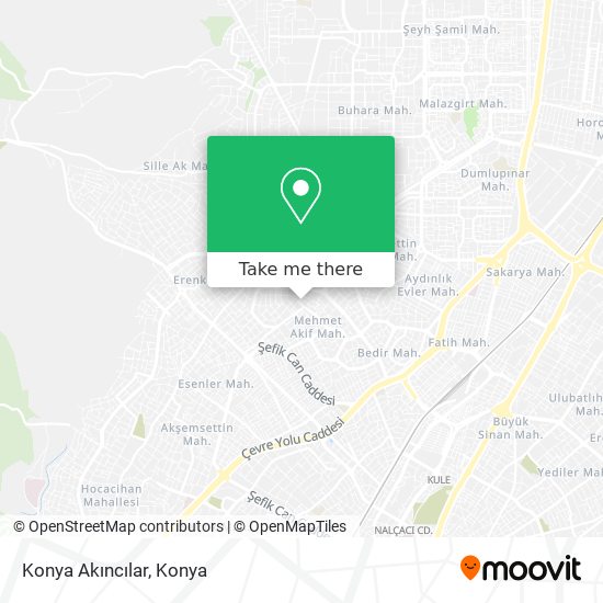 Konya Akıncılar map