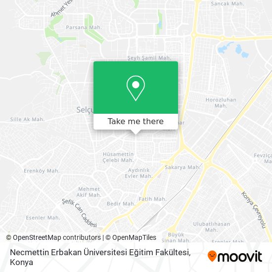 Necmettin Erbakan Üniversitesi Eğitim Fakültesi map