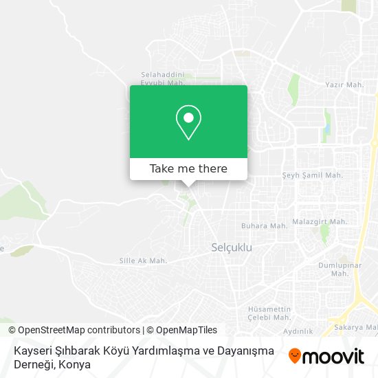 Kayseri Şıhbarak Köyü Yardımlaşma ve Dayanışma Derneği map