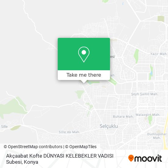 Akçaabat Kofte DÜNYASI KELEBEKLER VADISI  Subesi map