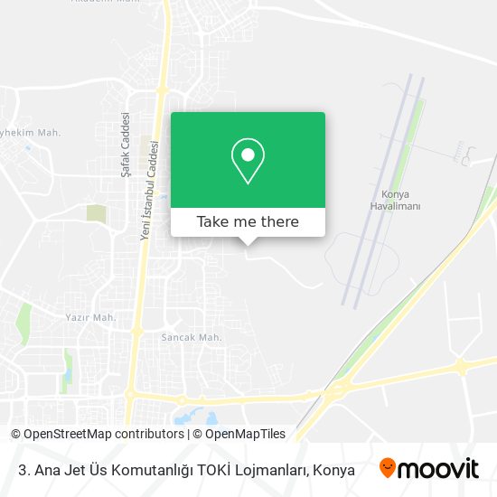 3. Ana Jet Üs Komutanlığı TOKİ Lojmanları map