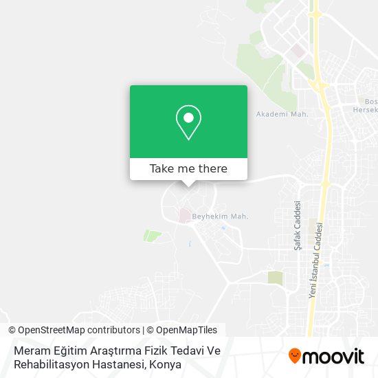 Meram Eğitim Araştırma Fizik Tedavi Ve Rehabilitasyon Hastanesi map