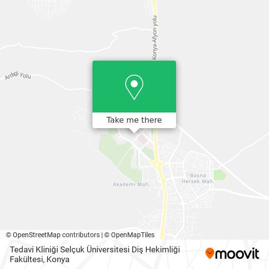 Tedavi Kliniği Selçuk Üniversitesi Diş Hekimliği Fakültesi map