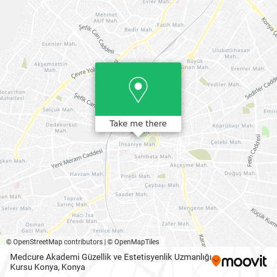 Medcure Akademi Güzellik ve Estetisyenlik Uzmanlığı Kursu Konya map