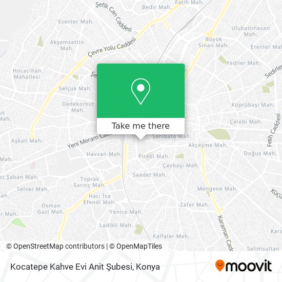 Kocatepe Kahve Evi Anit Şubesi map