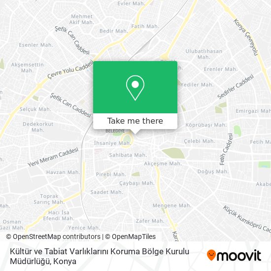 Kültür ve Tabiat Varlıklarını Koruma Bölge Kurulu Müdürlüğü map