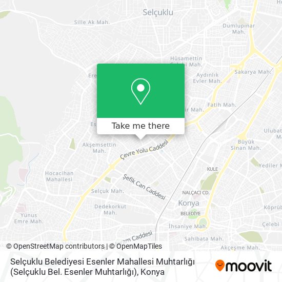 Selçuklu Belediyesi Esenler Mahallesi Muhtarlığı (Selçuklu Bel. Esenler Muhtarlığı) map