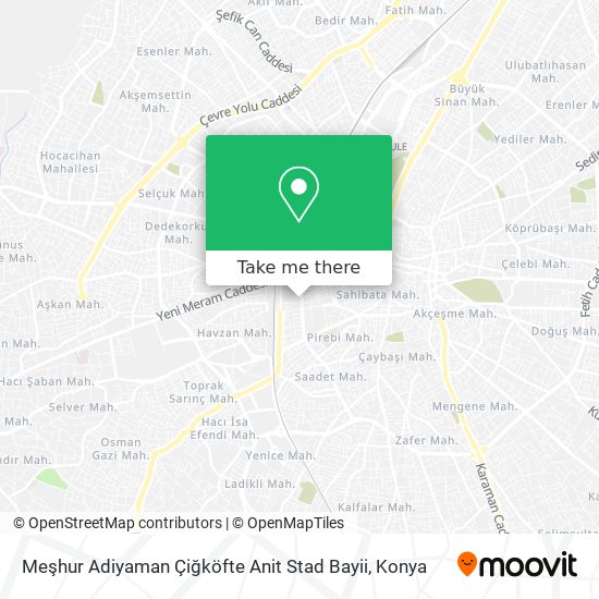 Meşhur Adiyaman Çiğköfte Anit Stad Bayii map