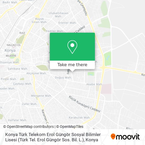 Konya Türk Telekom Erol Güngör Sosyal Bilimler Lisesi (Türk Tel. Erol Güngör Sos. Bil. L.) map