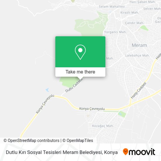 Dutlu Kırı Sosyal Tesisleri Meram Belediyesi map