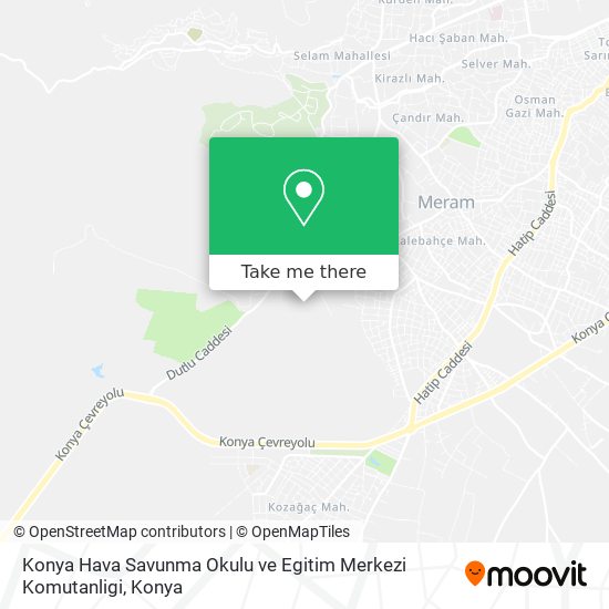Konya Hava Savunma Okulu ve Egitim Merkezi Komutanligi map