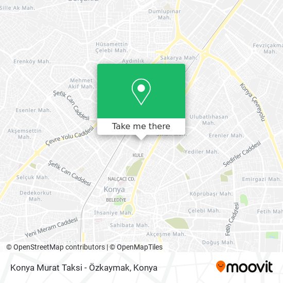 Konya Murat Taksi - Özkaymak map