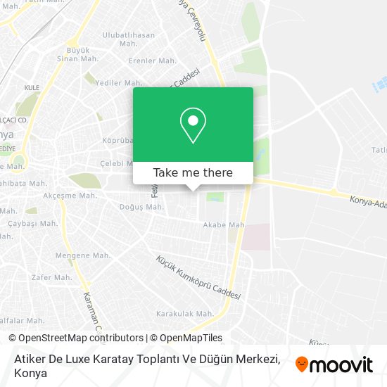 Atiker De Luxe Karatay Toplantı Ve Düğün Merkezi map