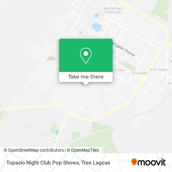 Mapa Topazio Night Club Pop Shows
