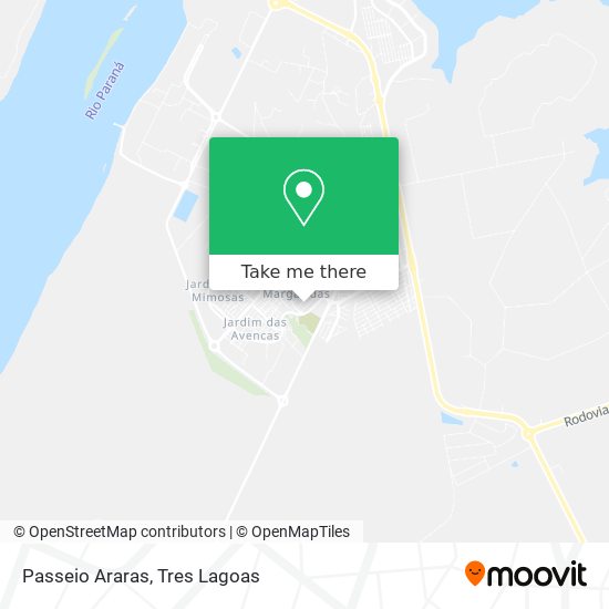 Passeio Araras map