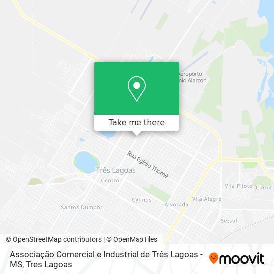 Mapa Associação Comercial e Industrial de Três Lagoas - MS