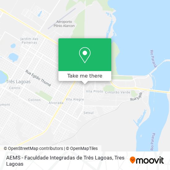 Mapa AEMS - Faculdade Integradas de Três Lagoas