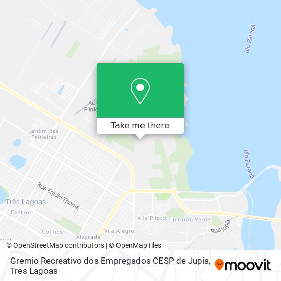 Gremio Recreativo dos Empregados CESP de Jupia map