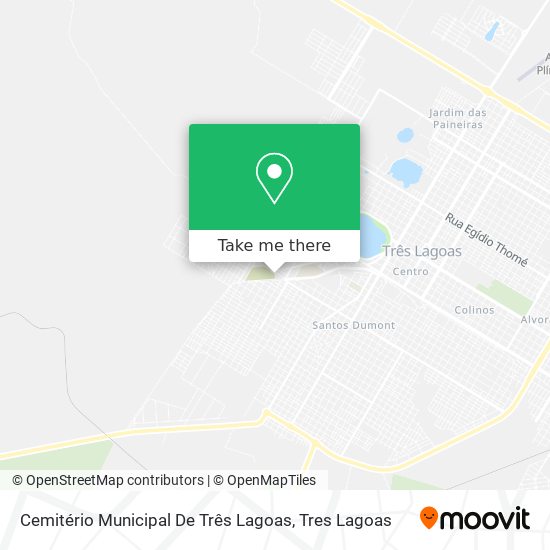 Mapa Cemitério Municipal De Três Lagoas