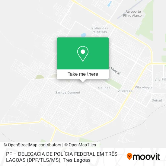 PF – DELEGACIA DE POLÍCIA FEDERAL EM TRÊS LAGOAS (DPF / TLS / MS) map
