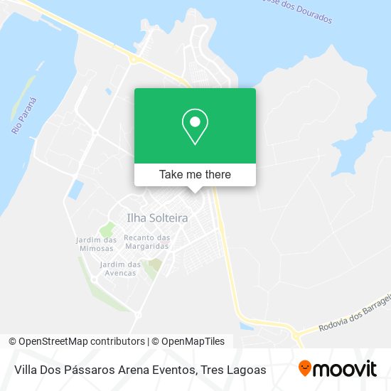 Mapa Villa Dos Pássaros Arena Eventos