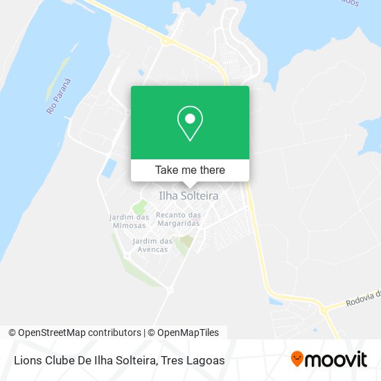 Mapa Lions Clube De Ilha Solteira