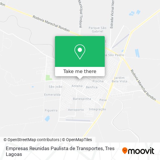 Mapa Empresas Reunidas Paulista de Transportes