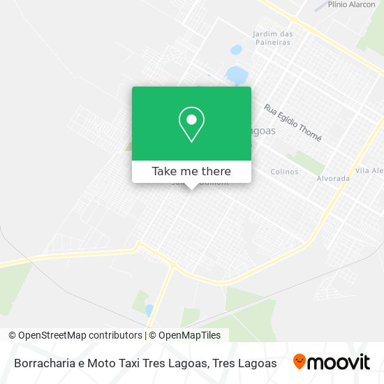 Borracharia e Moto Taxi Tres Lagoas map