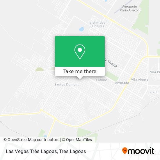 Mapa Las Vegas Três Lagoas