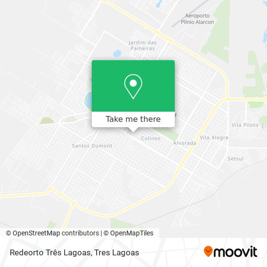 Redeorto Três Lagoas map