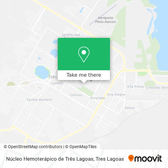 Núcleo Hemoterápico de Três Lagoas map
