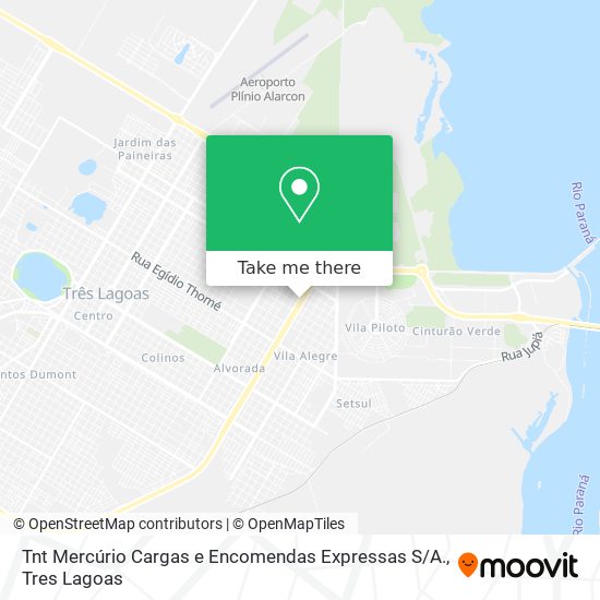 Tnt Mercúrio Cargas e Encomendas Expressas S / A. map