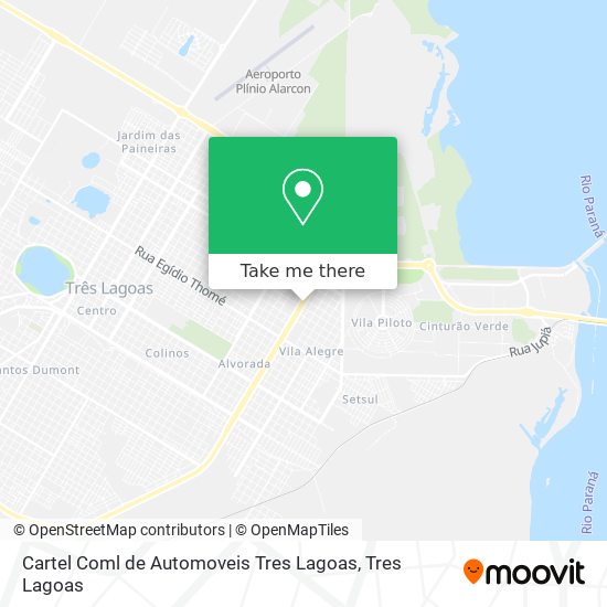 Mapa Cartel Coml de Automoveis Tres Lagoas