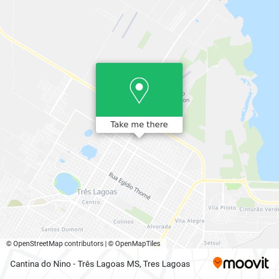 Mapa Cantina do Nino - Três Lagoas MS