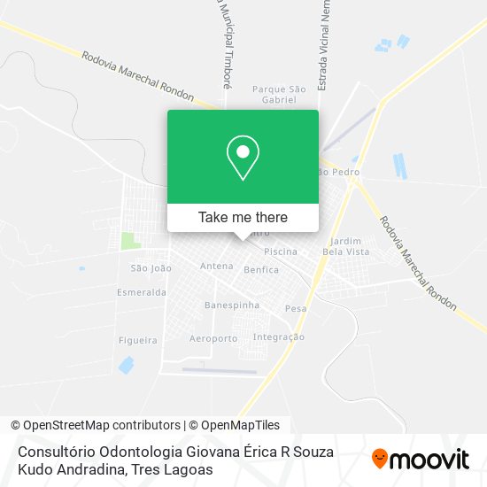 Mapa Consultório Odontologia Giovana Érica R Souza Kudo Andradina
