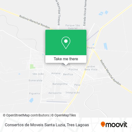 Mapa Consertos de Moveis Santa Luzia