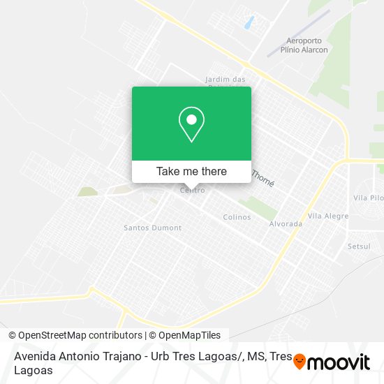 Mapa Avenida Antonio Trajano - Urb Tres Lagoas / , MS