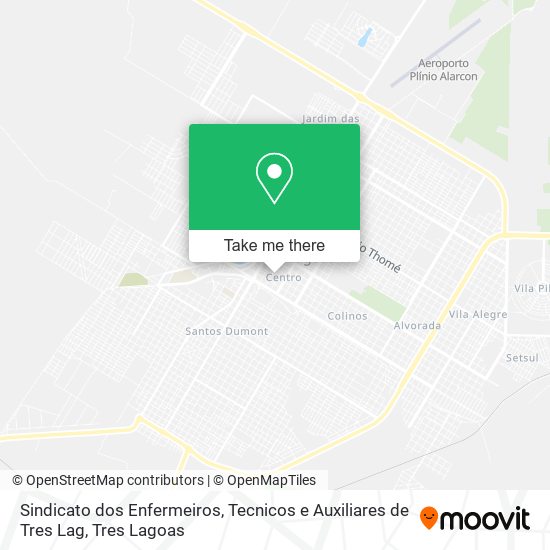 Sindicato dos Enfermeiros, Tecnicos e Auxiliares de Tres Lag map