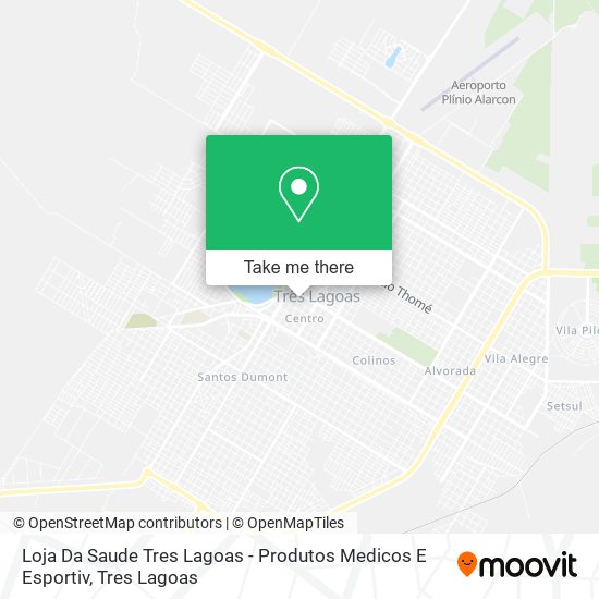 Loja Da Saude Tres Lagoas - Produtos Medicos E Esportiv map